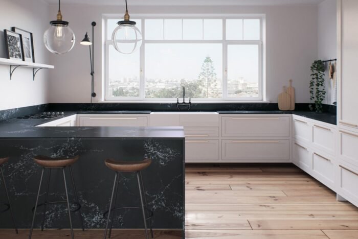 Empira Black 5101 Caesarstone kwartscomposiet keukenblad - Afbeelding 5