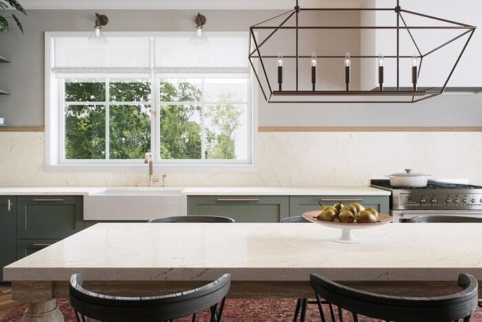 Aterra Blanca 5112 Caesarstone kwartscomposiet keukenblad - Afbeelding 4