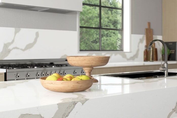 Calacatta Maximus 5114 Caesarstone kwartscomposiet keukenblad - Afbeelding 2
