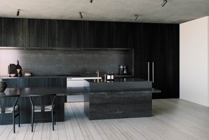 Black Tempal 5810 Caesarstone kwartscomposiet keukenblad - Afbeelding 3