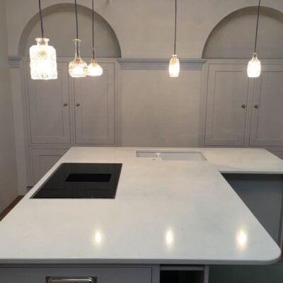 Unistone Bianco Carrara composiet keukenblad (gepolijst)