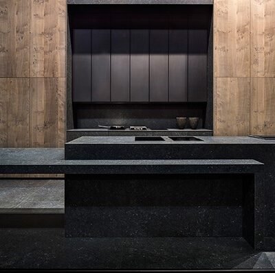 Neolith Pierre Bleue Silk keramiek Keukenblad