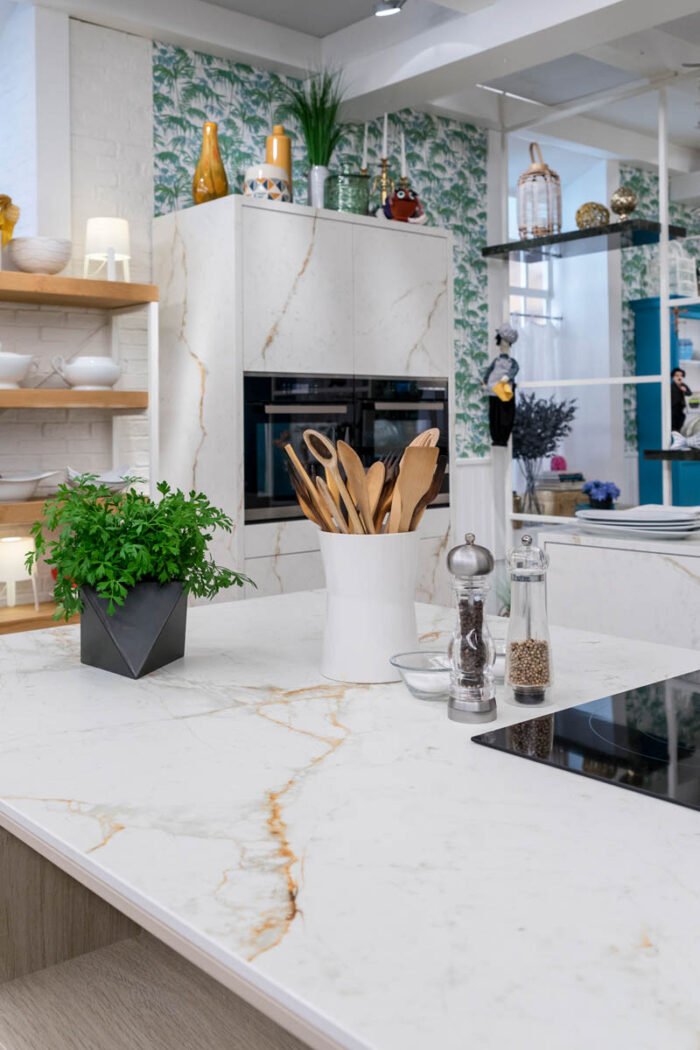 Neolith Himalaya Crystal Ultrasoft keramiek keukenblad - Afbeelding 2