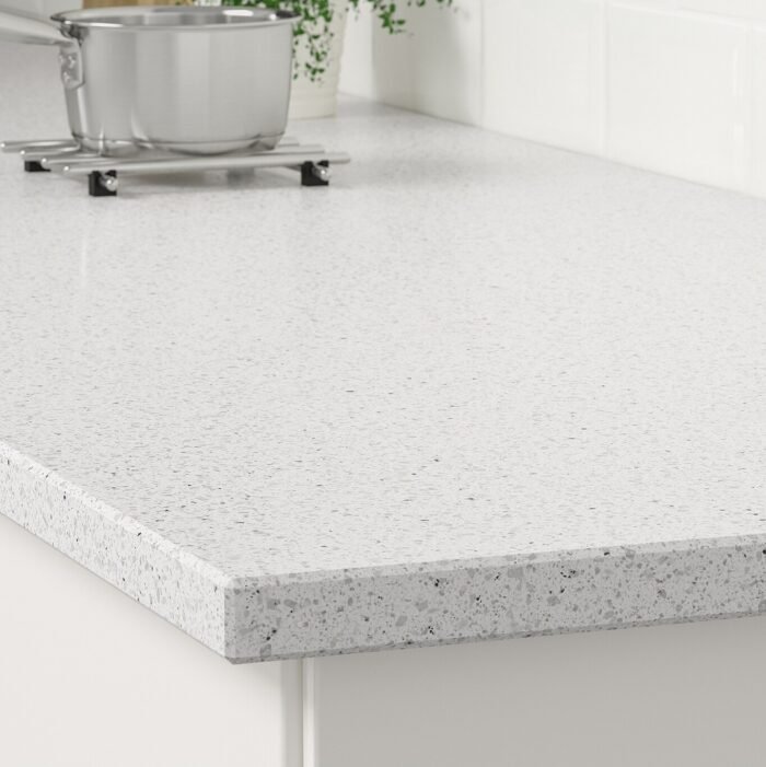 Unistone Bianco Extra composiet keukenblad (gepolijst) - Afbeelding 4