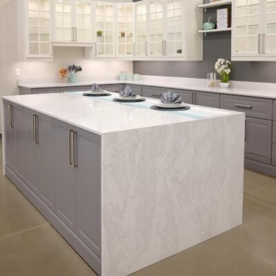 Unistone Whit Eden composiet keukenblad (gepolijst)