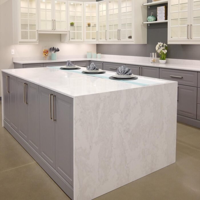 Unistone Whit Eden composiet keukenblad (gepolijst)