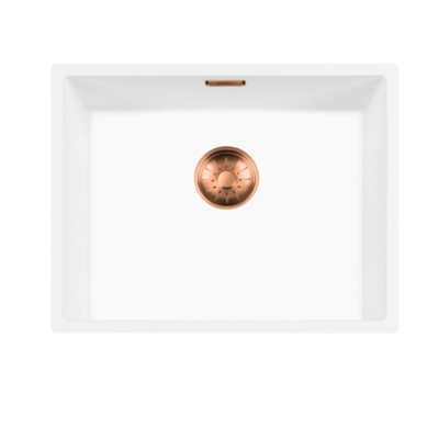 lorreine 50wq white copper Spoelbak