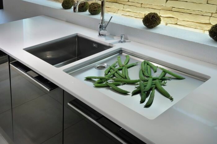 Technistone Crystal Polar White Keukenblad
