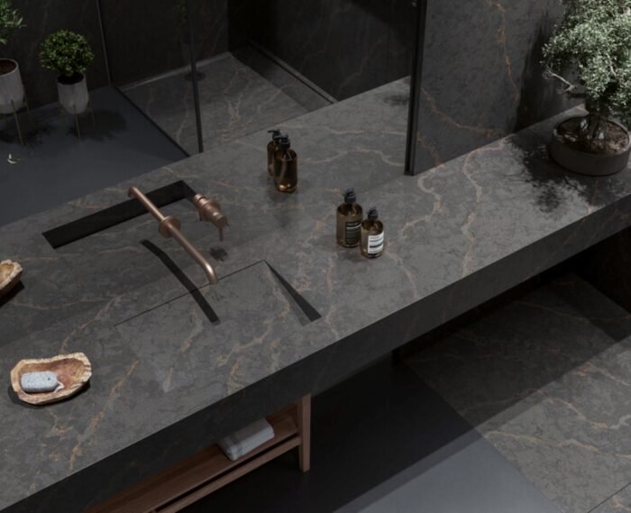 Parisien Bleu Silestone composiet keukenblad