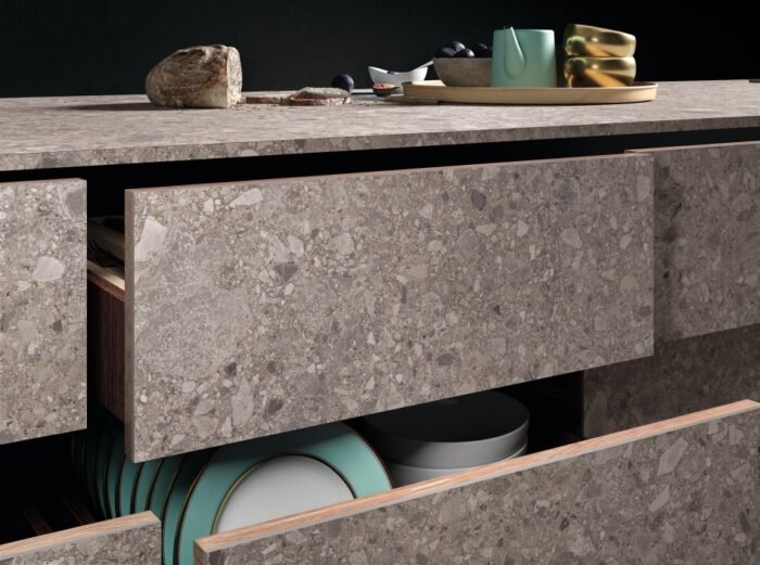 Neolith Terrazzo Ceppo Keramiek Keukenblad